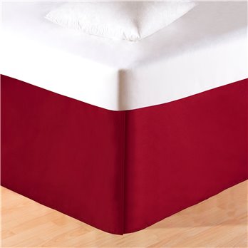 Solid Red Queen Bed Skirt