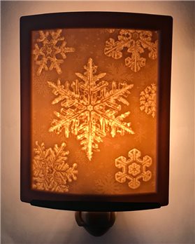Snowflakes Night Light by Porcelain Garden