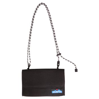 Kavu Black Islamorada Wallet with Crossbody Strap