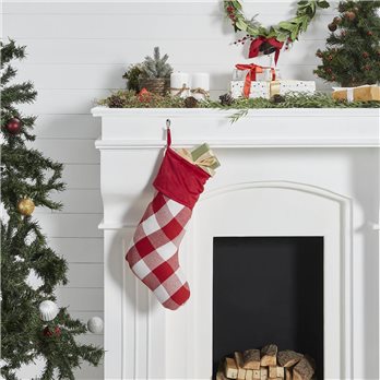 Annie Red Check Stocking 12x20