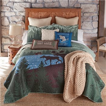 Moose Retreat Queen 3PC Quilt Set