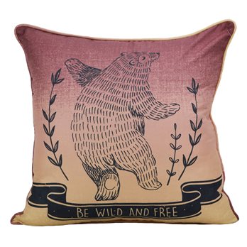Forest Symbols Decorative Pillow (Bear)