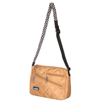 Kavu Taupe Uptown Puff Crossbody Shoulder Bag