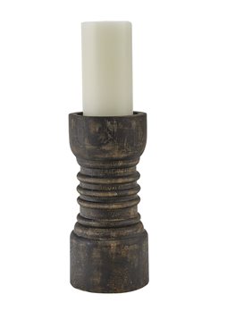 Rustic Candlestick Tall Black