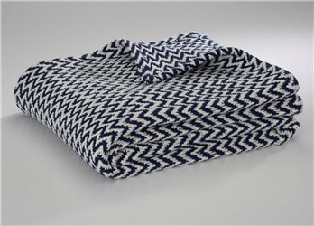 Nat/Lapis Chevron Throw