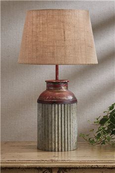 Crimped Canister Lamp with Shade