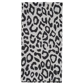 Safari Leopard Printed Towel - Black