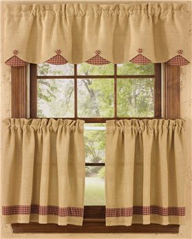 Brlp&Chk Lined Sclp Valance 58X15 Rd