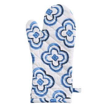 Geo Oven Mitt - Blue