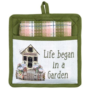 Butterfly Garden Pocket Potholder Set