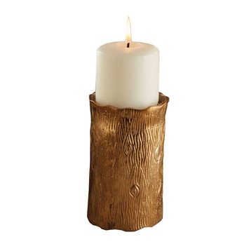 Birch Pillar Candle Holder / Vase Gold