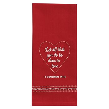 Let All That You Do Embroidered Dishtowel