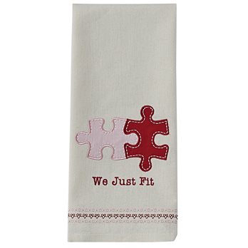 We Just Fit Applique Dishtowel