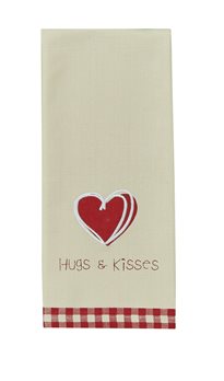 Hugs And Kisses Printed Dishtowel