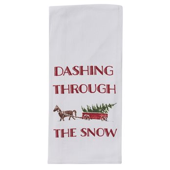 Dashing Through The Snow Dishtowel
