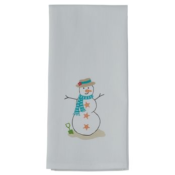 Beach Snowman Printed Towel
