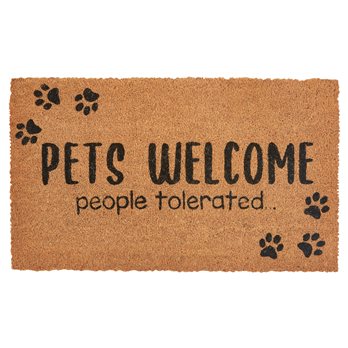 Pets Welcome People Tolerated Doormat