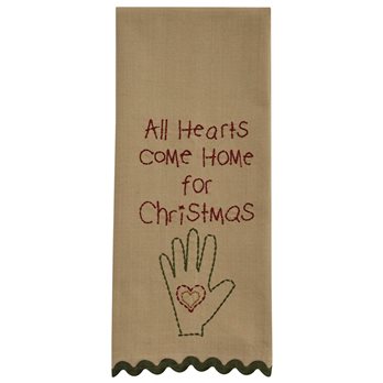 All Hearts Embroidered Dishtowel