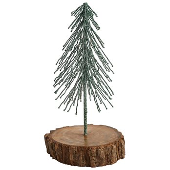 Brush Tree With Wood Base - Small