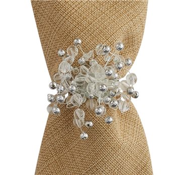 Frost And Ice Beaded Napkin Ring