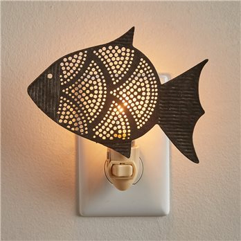 Galvanized Fish Night Light