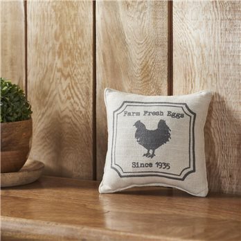 Finders Keepers Chicken Silhouette Pillow 6x6