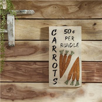 Carrot Wooden Sign 15x8