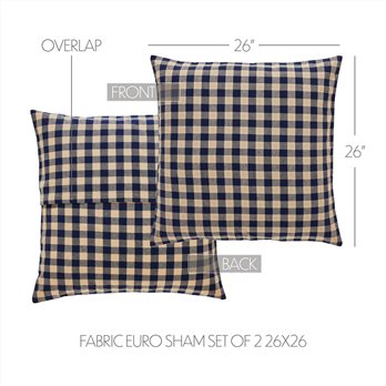 My Country Fabric Euro Sham Set of 2 26x26