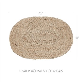 Natural Jute Placemat Set of 4 10x15