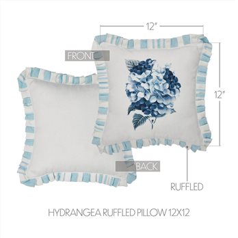 Finders Keepers Hydrangea Ruffled Pillow 12x12
