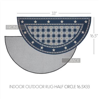 My Country Polyester Rug Half Circle 16.5x33