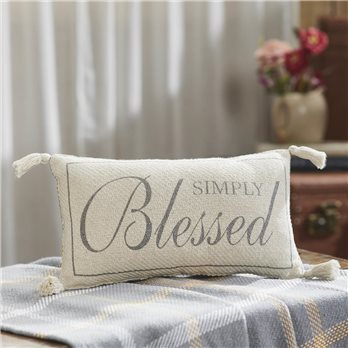 Harvest Blessings Simply Blessed Woven Pillow 7x13