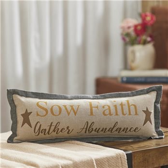 Harvest Blessings Sow Faith Gather Abundance Pillow 5x15