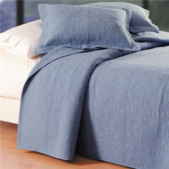 Colonial Blue Quilted Matelasse Full/Queen Quilt