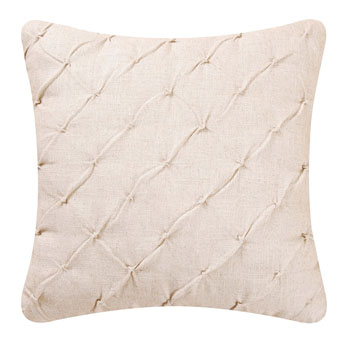 Cream Pintucked Feather Down Pillow