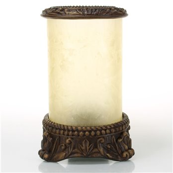 La Tee Da Petite AromaLume Fragrance Generator Rich Wood Textured Taupe Glass