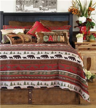 Cabin and Lodge Stripe Rustic