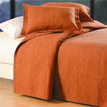 Quilted Matelasse Terra Cotta