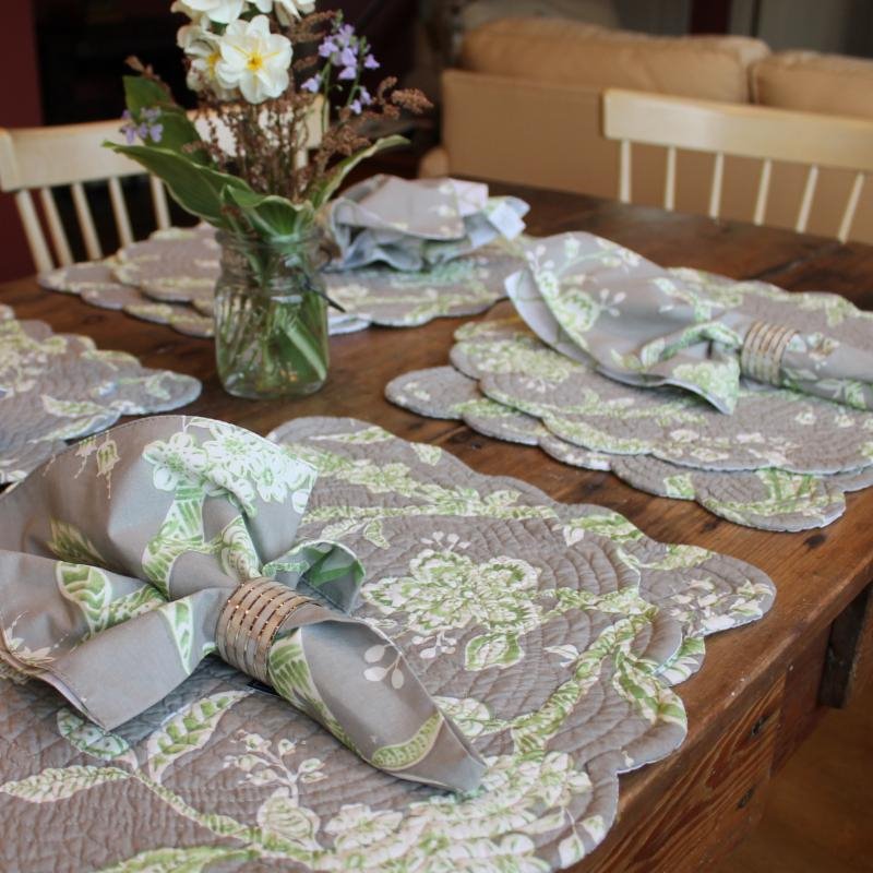 C&F Quilted Placemats and Napkins