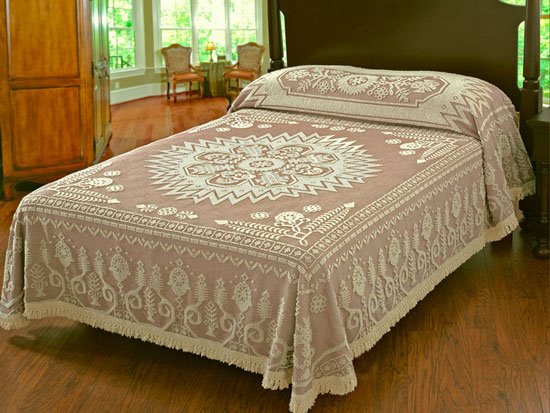 White, King Maine Heritage Weavers Spirit of America Bedspread 184195003449