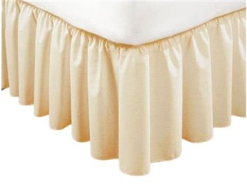 Long Plain 18 inch King Ivory Bedruffle