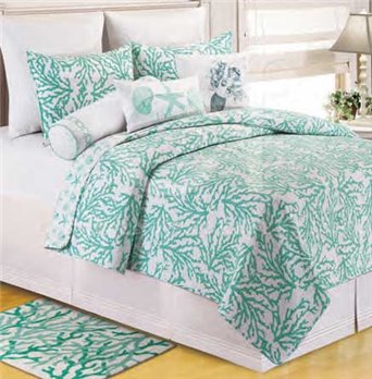 Cora Seafoam Quilt Bedding By C F Enterprises Cora Seafoam Full Queen Quilt
