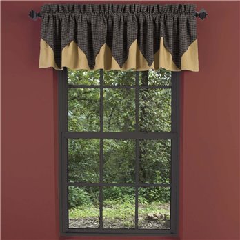 Kettle Grove Plaid Valance Layered 16x72