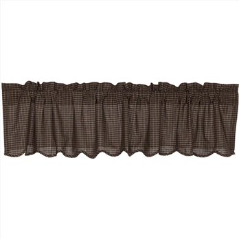 Kettle Grove Plaid Valance Scalloped16x72