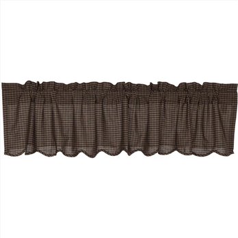 Kettle Grove Plaid Valance Scalloped16x72