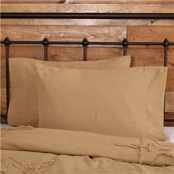 Burlap Natural Standard Pillow Case Set of 2 21x30