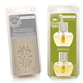 Claire Burke Original Fragrance Warmer Refill Pack Plus Warmer Unit Set