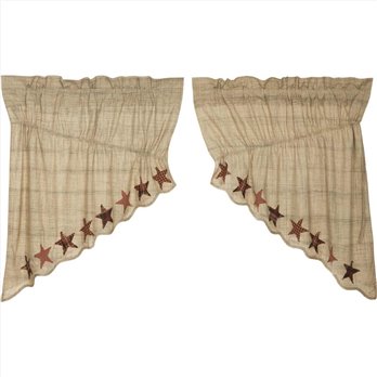 Abilene Star Prairie Swag Set of 2 36x36x18