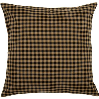 Black Check Fabric Euro Sham 26x26