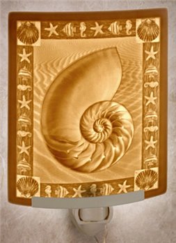 Nautilus Night Light by Porcelain Garden